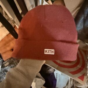 KITH Kids Rust Beanie Hat in Brick Red